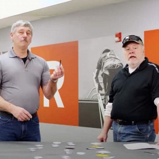Dave and Wally from Roofing it Right featuring single-ply roofing plates and fasteners