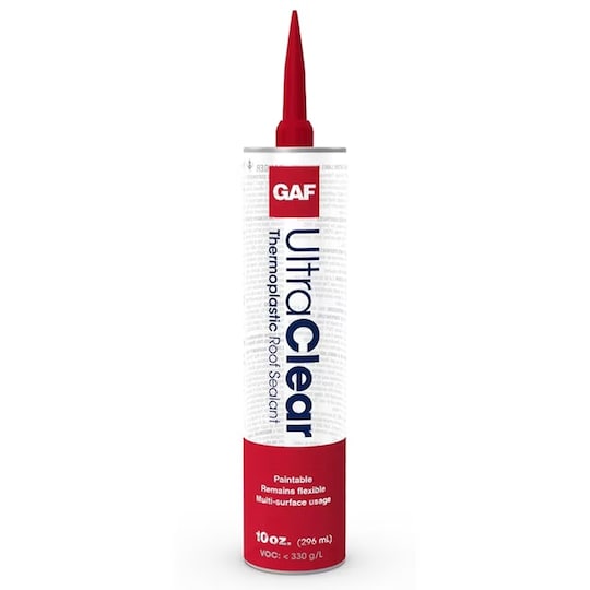 Tube of GAF Ultra Clear SEBS Roof Sealant