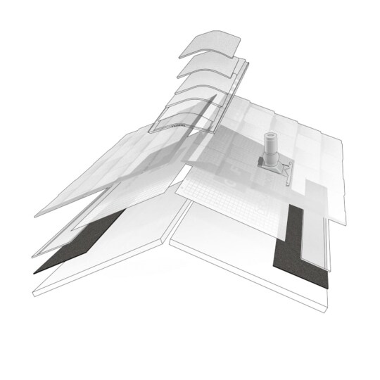 Leak barrier membrane helps protect against leaks.