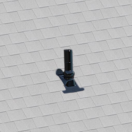Close up of a GAF Pivot Pipe Boot rooftop accessory at the top of a house