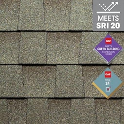 Timberline® CS Cool Weathered Wood roofing shingle swatch