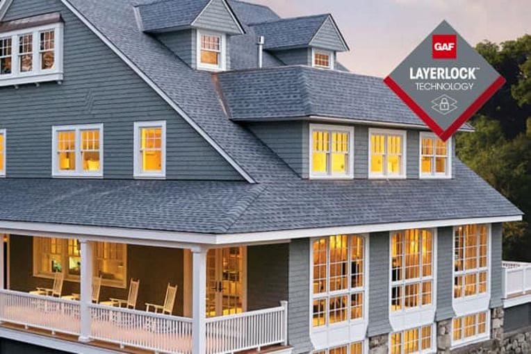 Home with Timberline HDZ roof shingles, with Layerlock technology