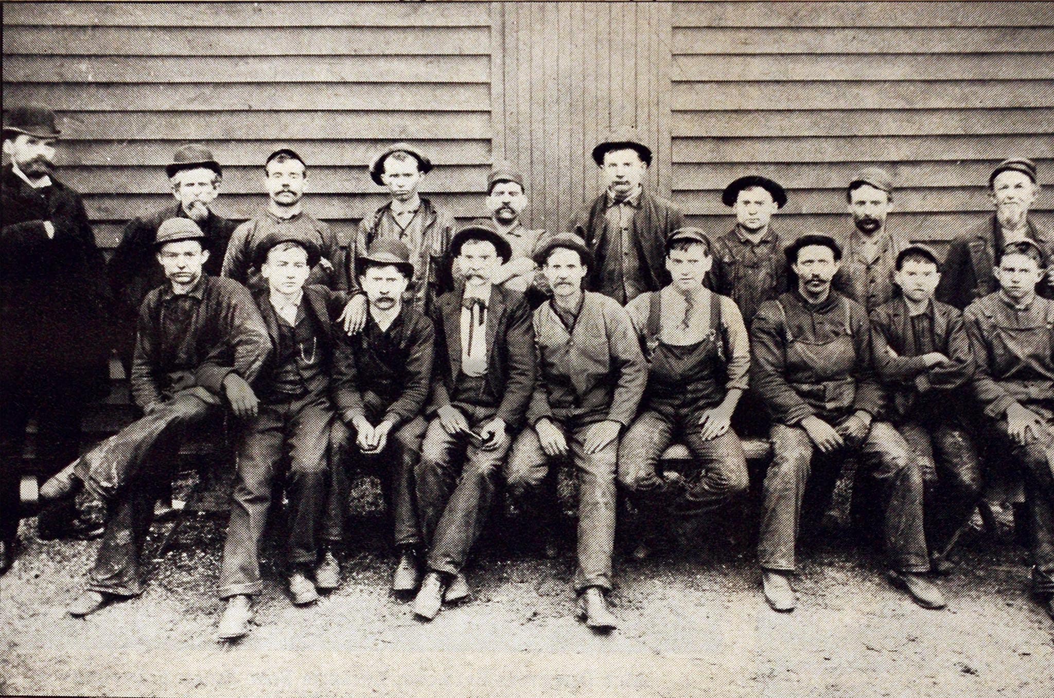 Historical photo of Standard Industries employees