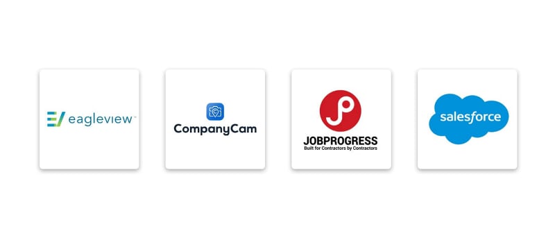 Project Marketplace Icons: eagleview, CompanyCam, JobProgress, SalesForce