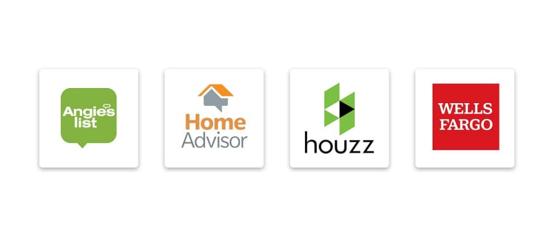 Project Marketplace Icons: Angie's List, Home Advisor, Houzz, Wells Fargo
