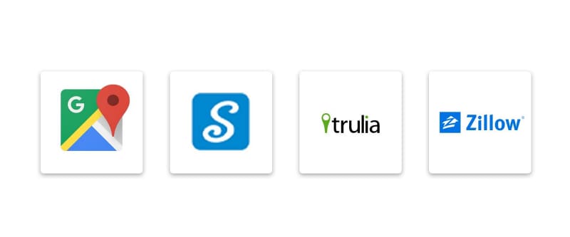 Project Marketplace logos inlcuding Google Maps, Trulia, and Zillow