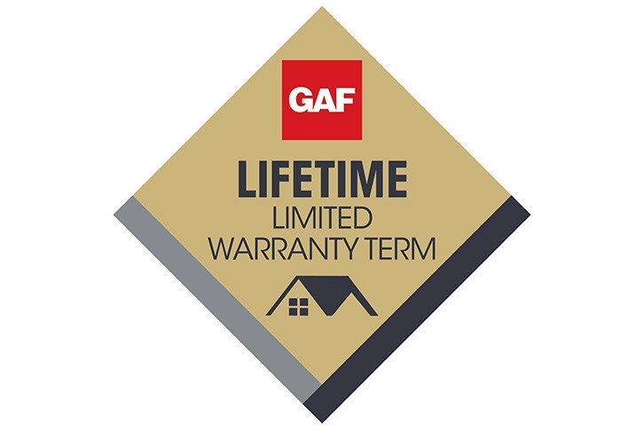 GAF Lifetime Warranty badge 