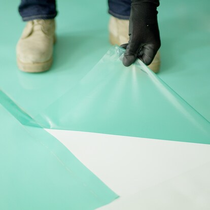 Step 4 - Peel off the MembraneShield protective monolayer sheet