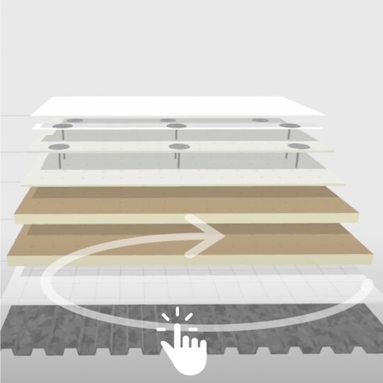 Example view of custom commercial roof design