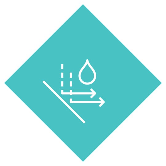 Positive drainage icon