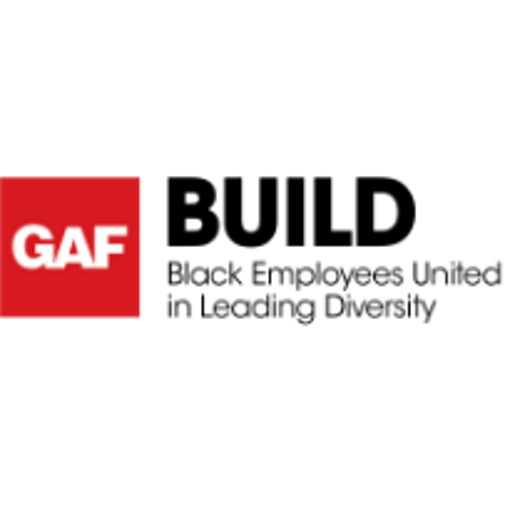 BUILD logo, Black Employees United in Leading Diversity employee community group at GAF