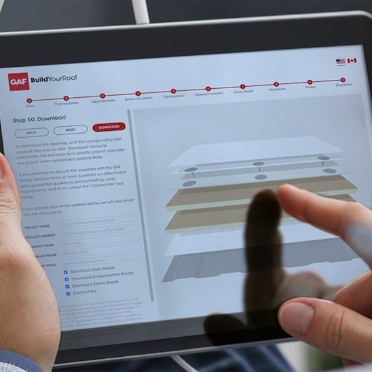 Assemble your own commercial roof, get relevant product documents, and connect with a regional design specialist.