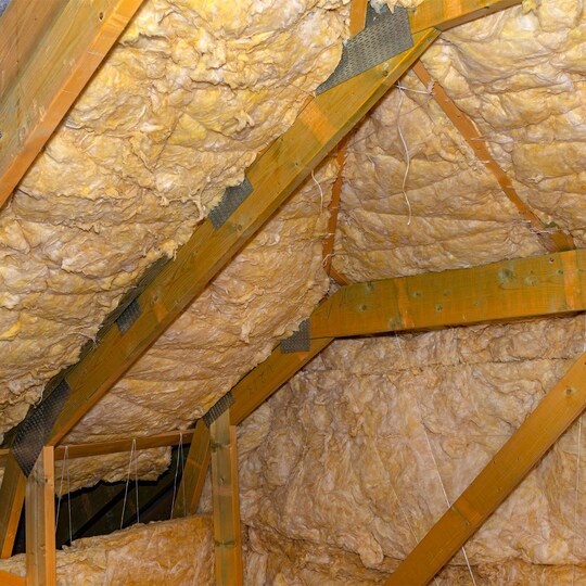 A corner of an attic, where musty odors can be trapped.