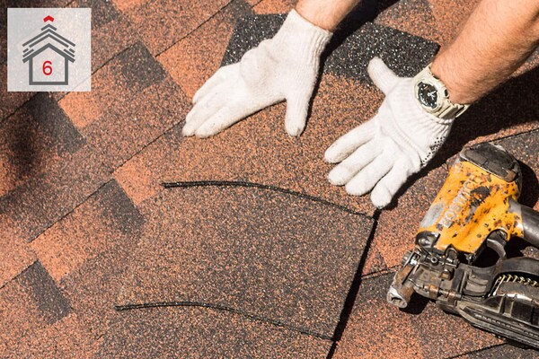 Close-up of GAF lifetime shingles