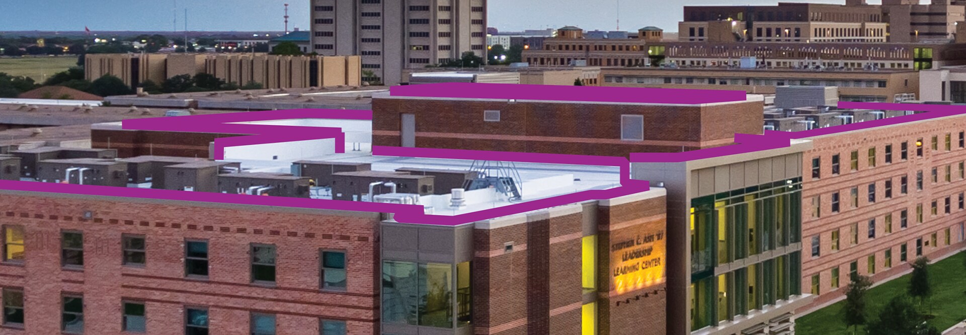 View of a commercial rooftop that has been  measured with GAF Quickmeasure
