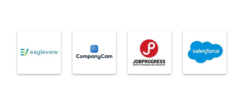 Project Marketplace Icons: eagleview, CompanyCam, JobProgress, SalesForce