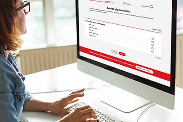 Person browsing the custom system packages on a computer